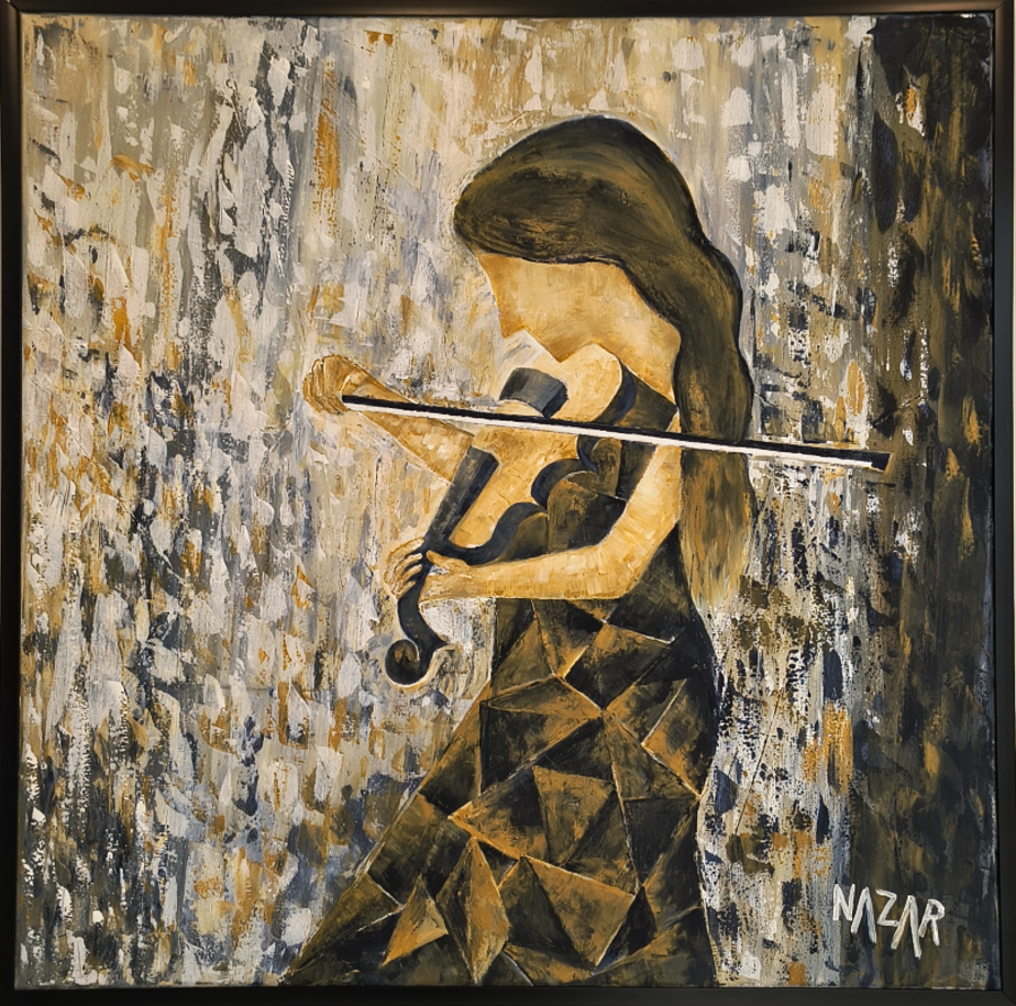 The Violinist Acrylic on Canvas