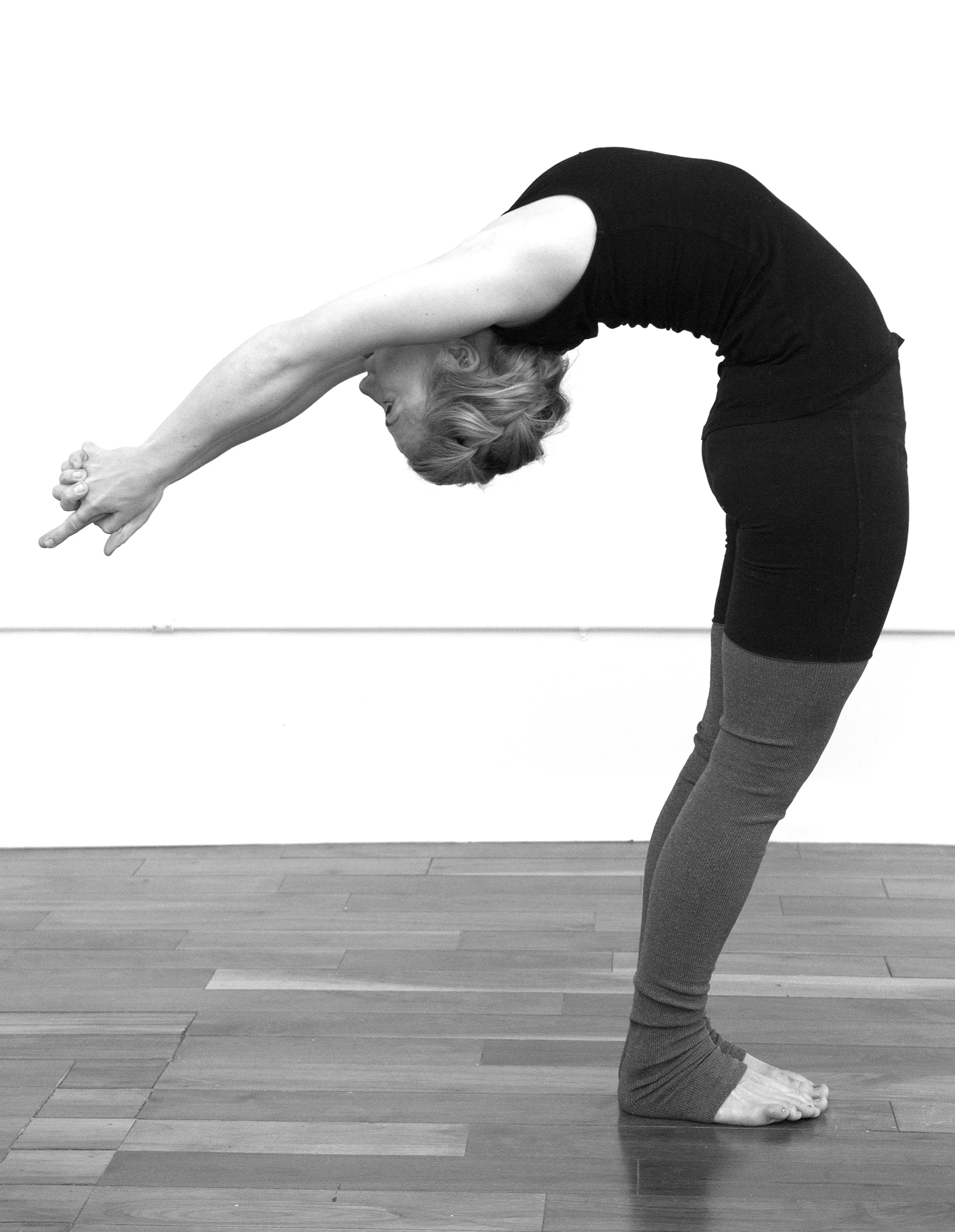 2. Half Moon with Hands to Feet