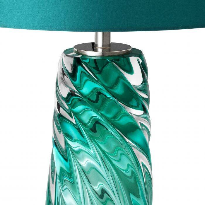 Aqua Table Lamp The Tailored Home, Aqua Glass Floor Lamp