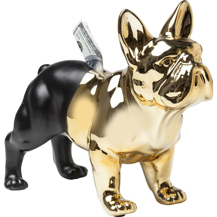 Money Box Bulldog Gold Black The Tailored Home - Black French Bulldog Home Decor