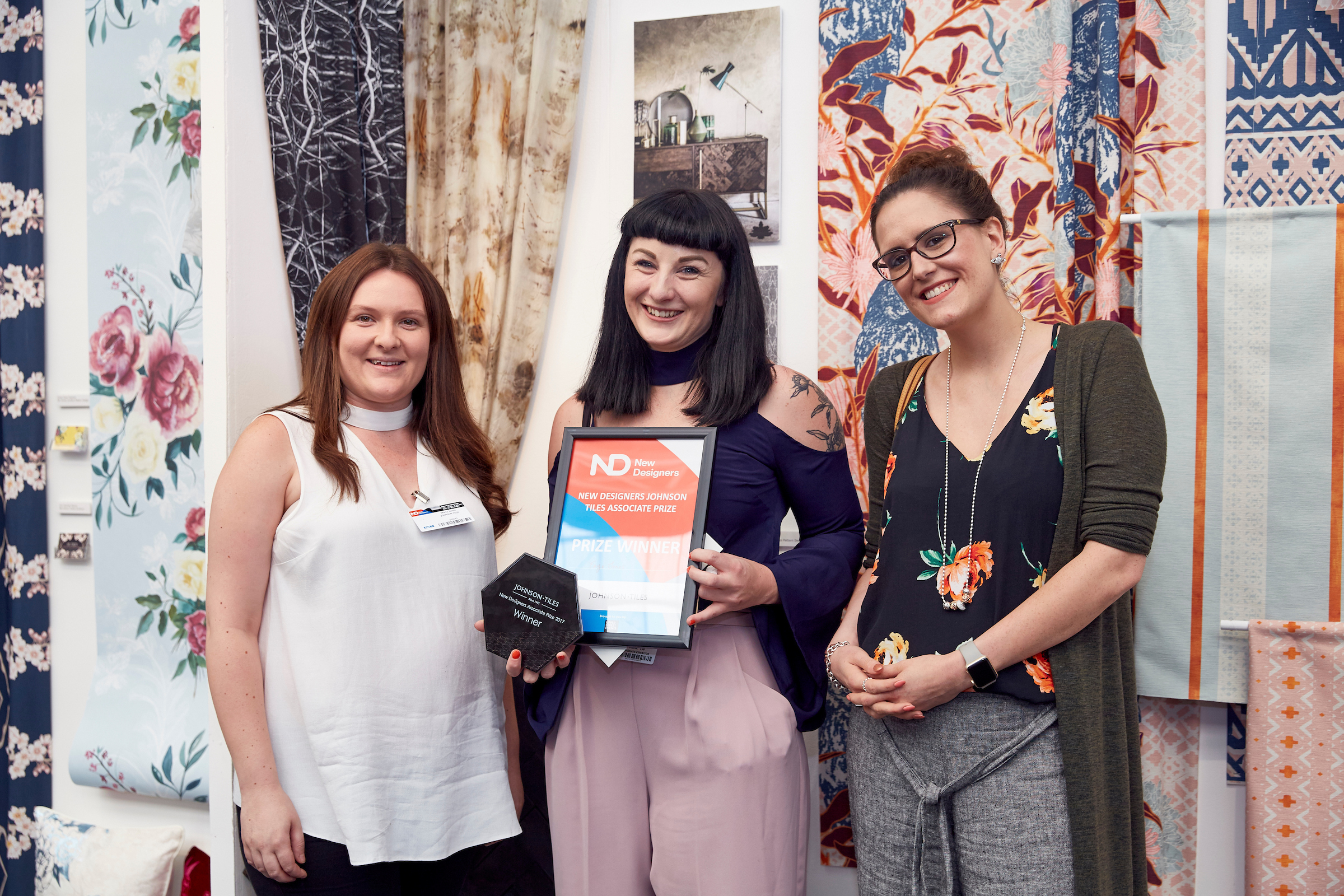 Johnson Tiles' design team with Faye Jones