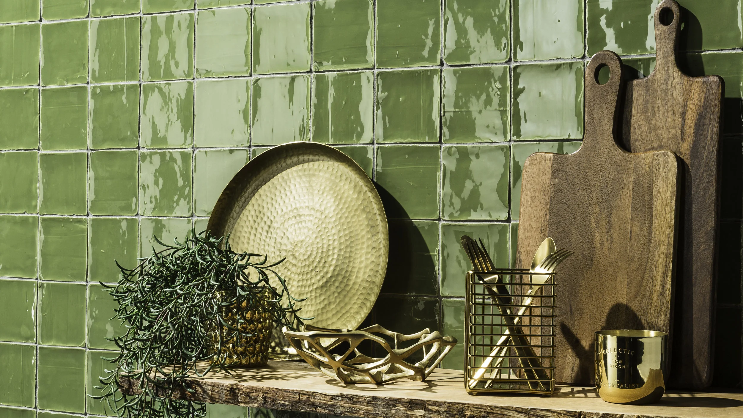 Country Rustic in Apple Green from Johnson Tiles' Minton Hollins Collection