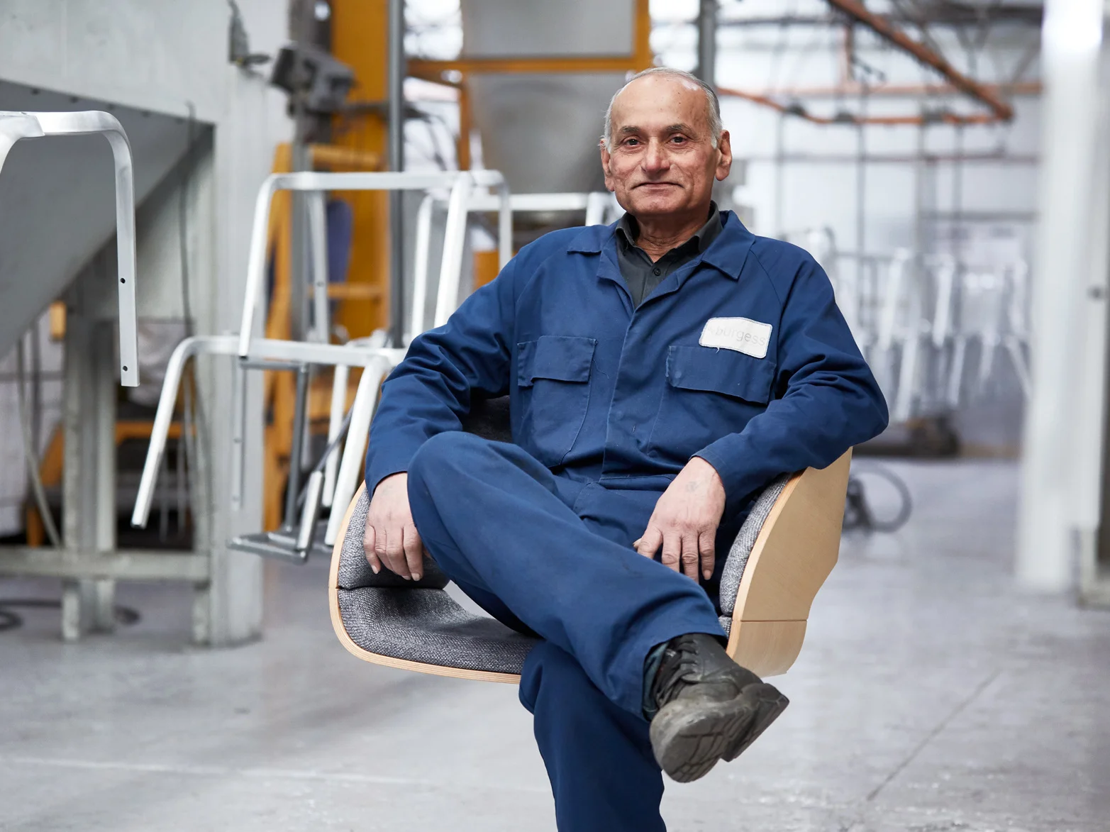 Viram Khunti with the Viram Chair by Burgess Furniture © Photography by Anderson