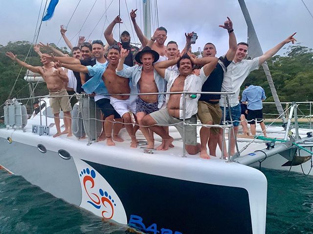 Who let the BOYS OUT... Big birthday fun aboard Barefoot 😎👣⛵️👍