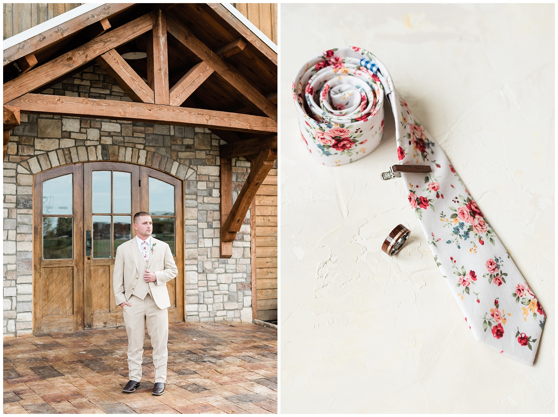 floral groom tie