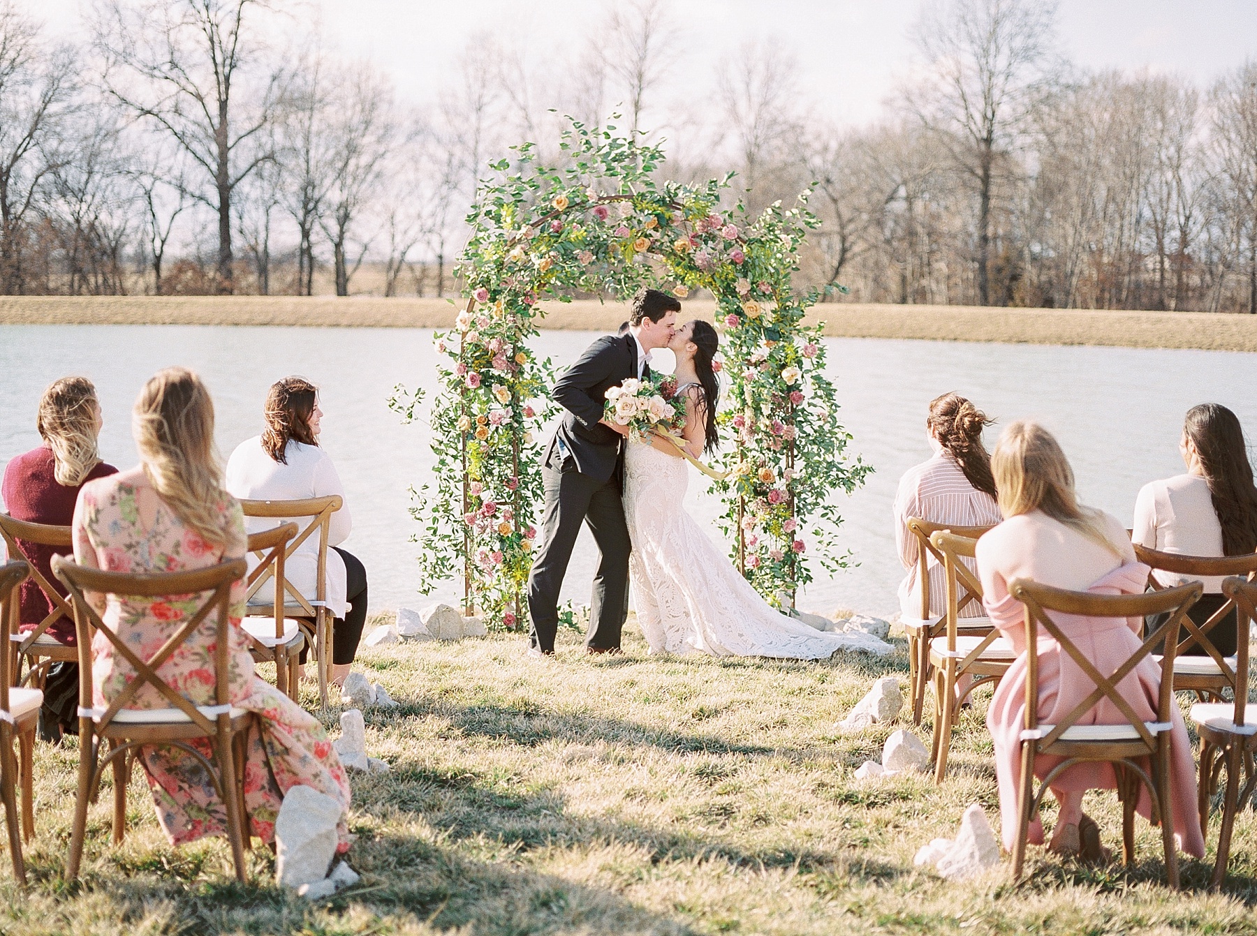 Intimate Lakeside Elopement at Emerson Fields All White Wedding Venue by Kelsi Kliethermes Photography Best Missouri and Maui Wedding Photographer_0019.jpg