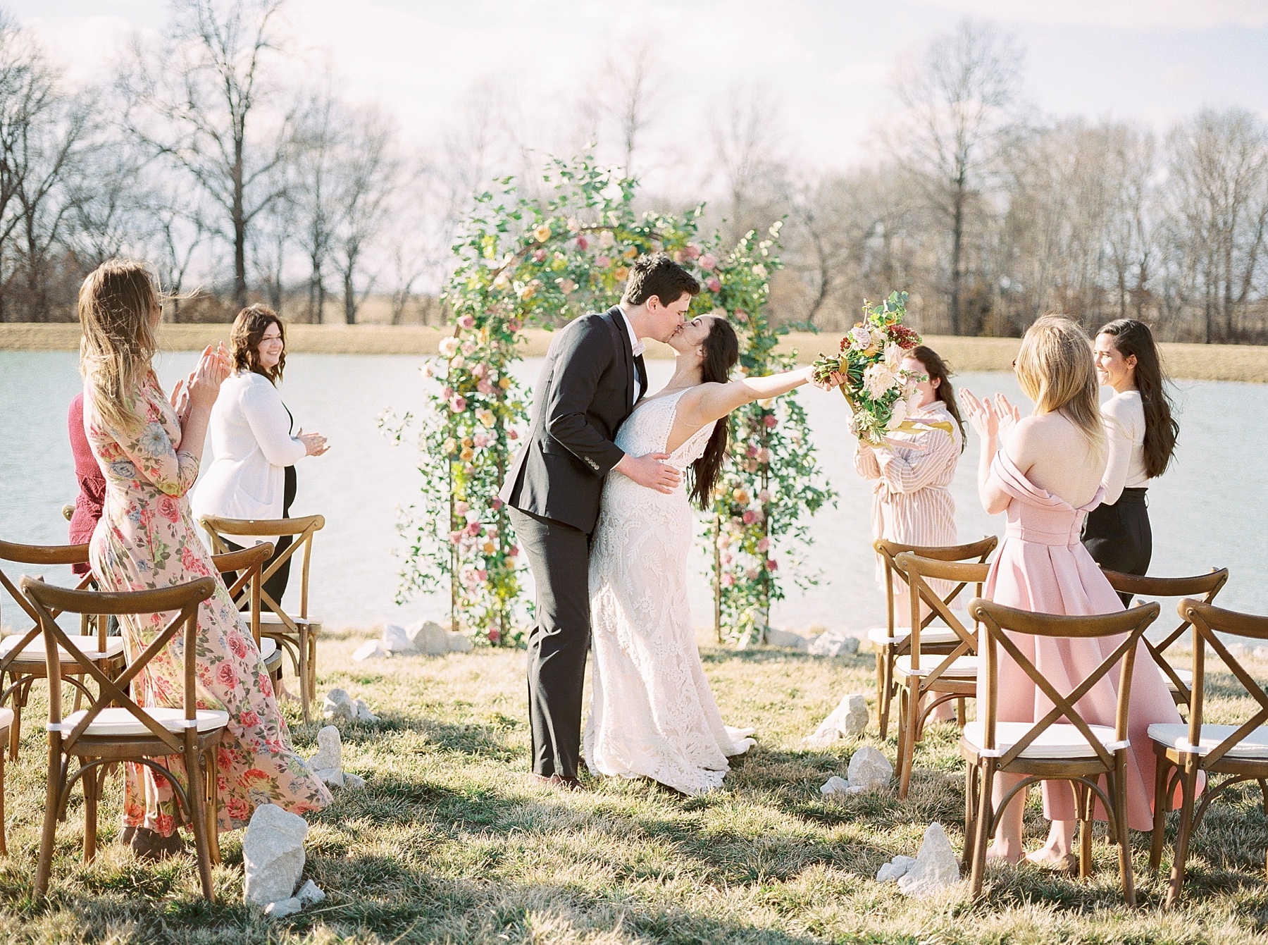 Intimate Lakeside Elopement at Emerson Fields All White Wedding Venue by Kelsi Kliethermes Photography Best Missouri and Maui Wedding Photographer_0020.jpg