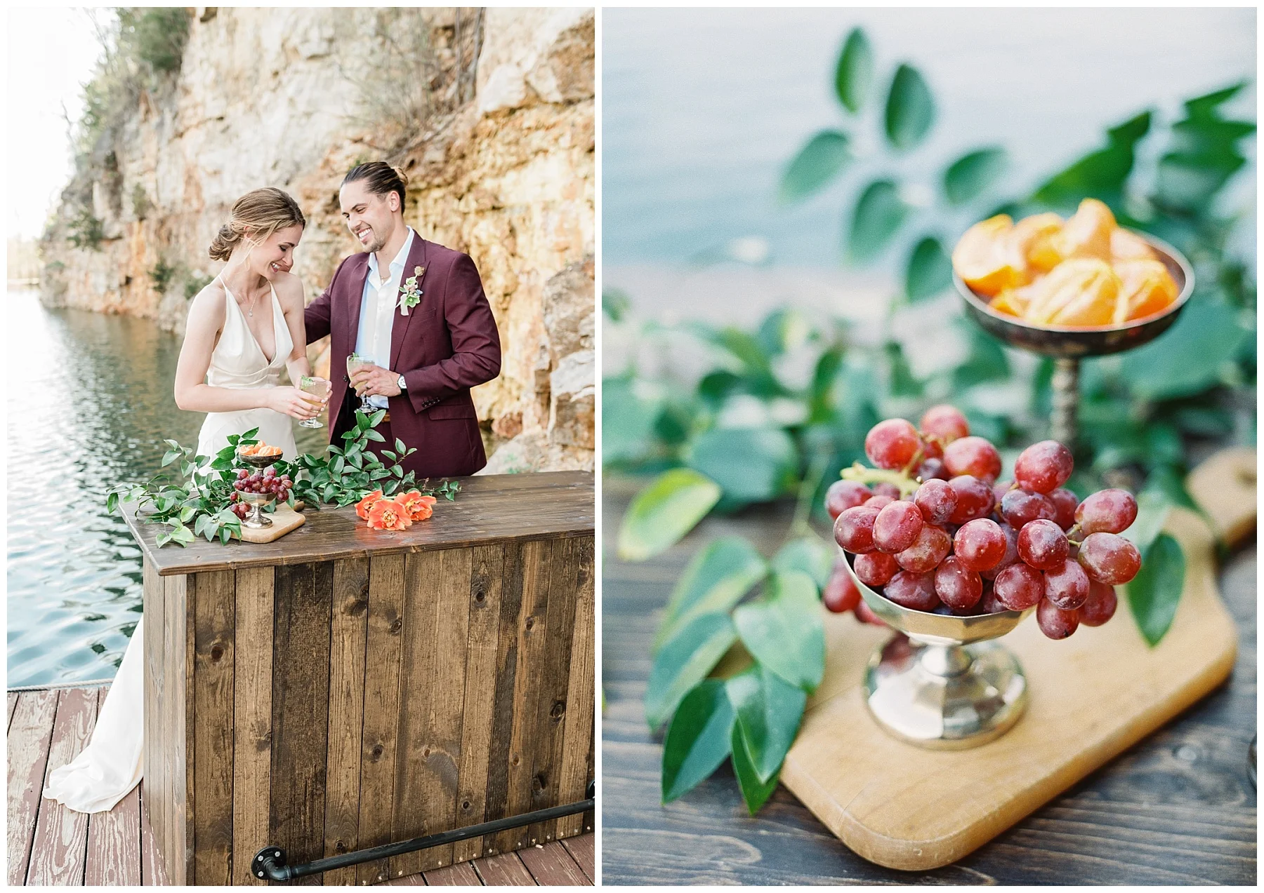 Intimate Spanish and French Inspired Destination Wedding with Lakeside Dinner Party at Dusk at Wildcliff by Kelsi Kliethermes Photography Best Missouri and Maui Wedding Photographer_0026.jpg