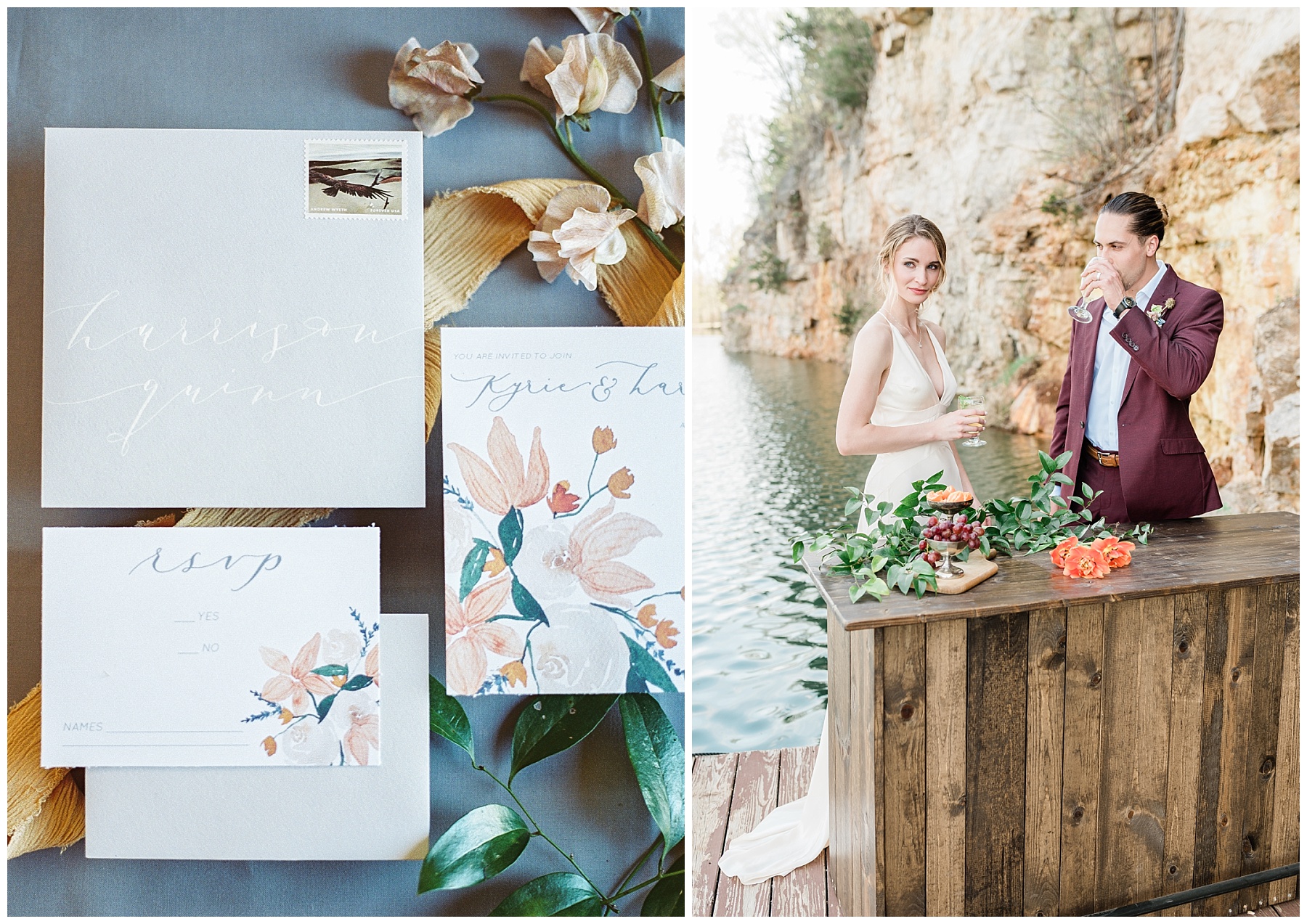 Intimate Spanish and French Inspired Destination Wedding with Lakeside Dinner Party at Dusk at Wildcliff by Kelsi Kliethermes Photography Best Missouri and Maui Wedding Photographer_0048.jpg