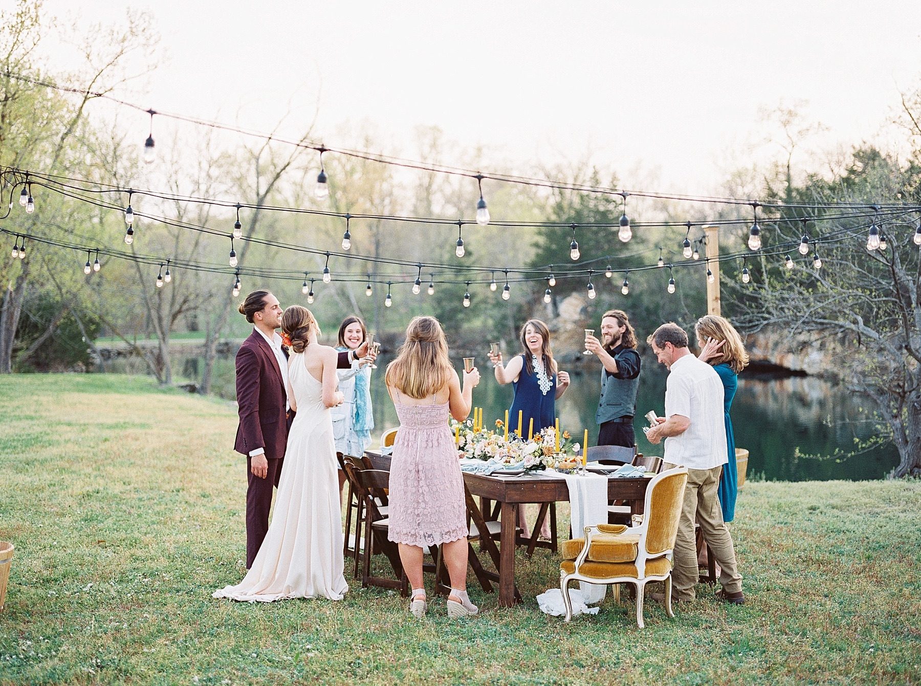 Intimate Spanish and French Inspired Destination Wedding with Lakeside Dinner Party at Dusk at Wildcliff by Kelsi Kliethermes Photography Best Missouri and Maui Wedding Photographer_0013.jpg