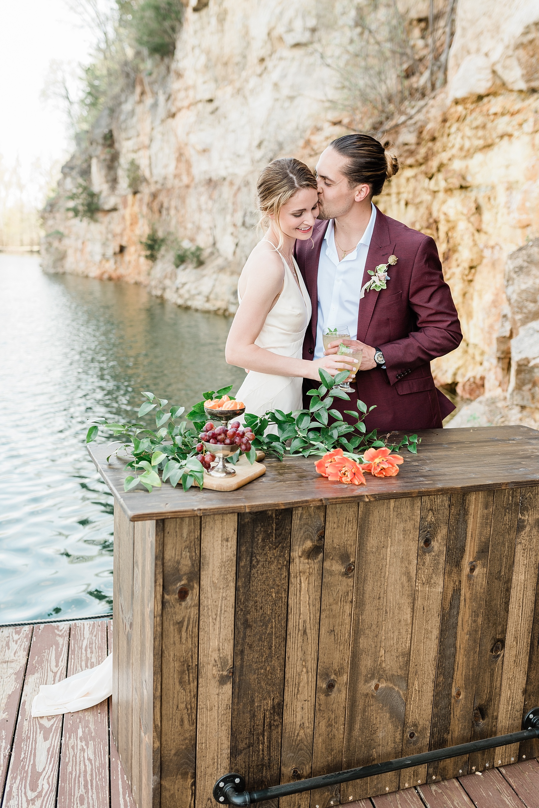 Intimate Spanish and French Inspired Destination Wedding with Lakeside Dinner Party at Dusk at Wildcliff by Kelsi Kliethermes Photography Best Missouri and Maui Wedding Photographer_0061.jpg