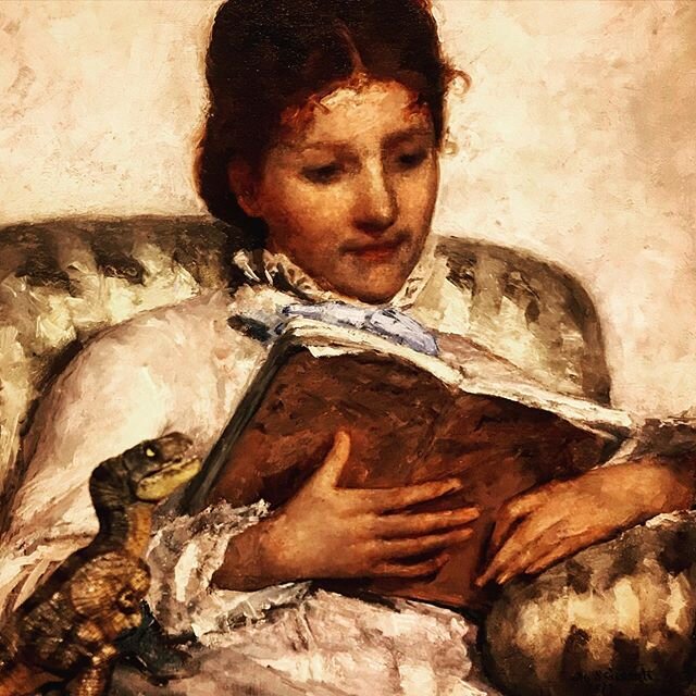 This week everyone&rsquo;s staying home with their favorite pet and/or dinosaur, staying socially distanced, and working through their &ldquo;to read&rdquo; collection...right? RIGHT? (Mary Cassatt&rsquo;s &ldquo;The Reader&rdquo;, 1877, at @crystalb