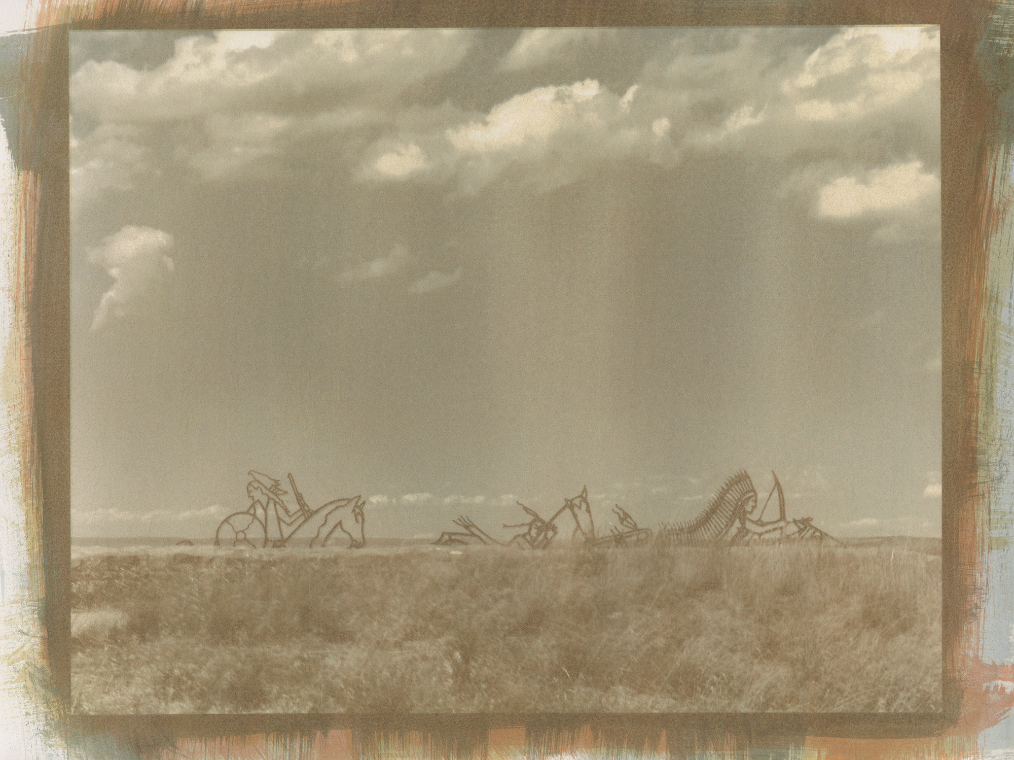 127 Years . Little Bighorn Battlefield, Crow Reservation, Montana. 11"×14"