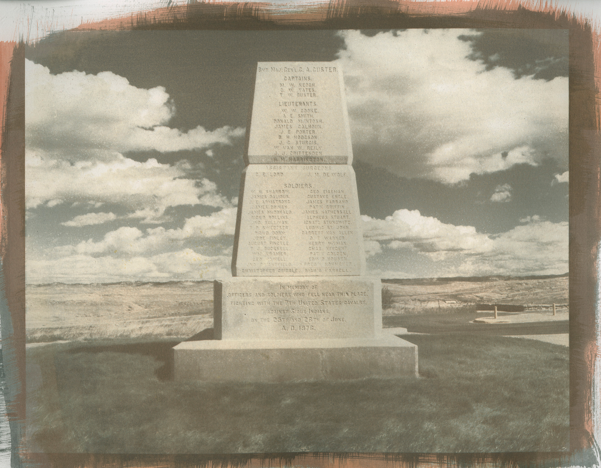 "There are not enough Indians in the world to defeat the Seventh Calvary." General George Custer, late 19th century. Little Bighorn Battlefield, Crow Reservation, Montana. 11"×14"