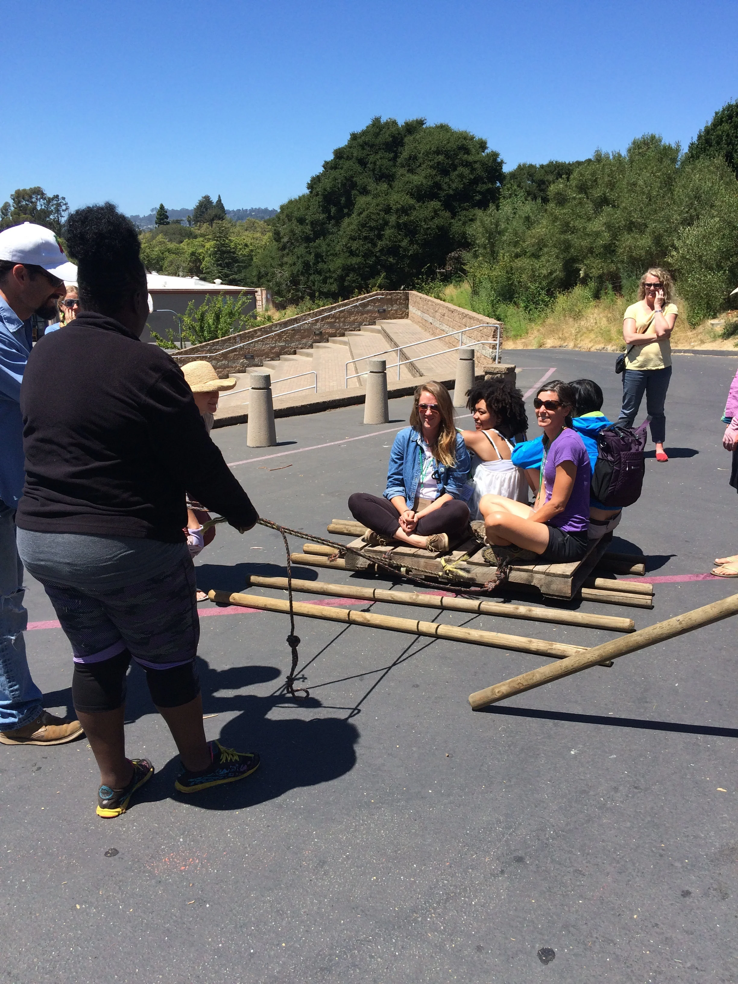 Physics, engineering, team building...a lesson in the garden to explore how simple machines can do big work.