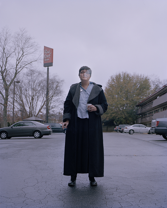  Li, hotel receptionist during her cigarette break  Asheville, North Carolina 