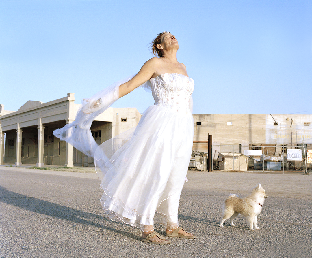  Last year's Prom Queen and her Dog before heading to Prom  Niland, California 