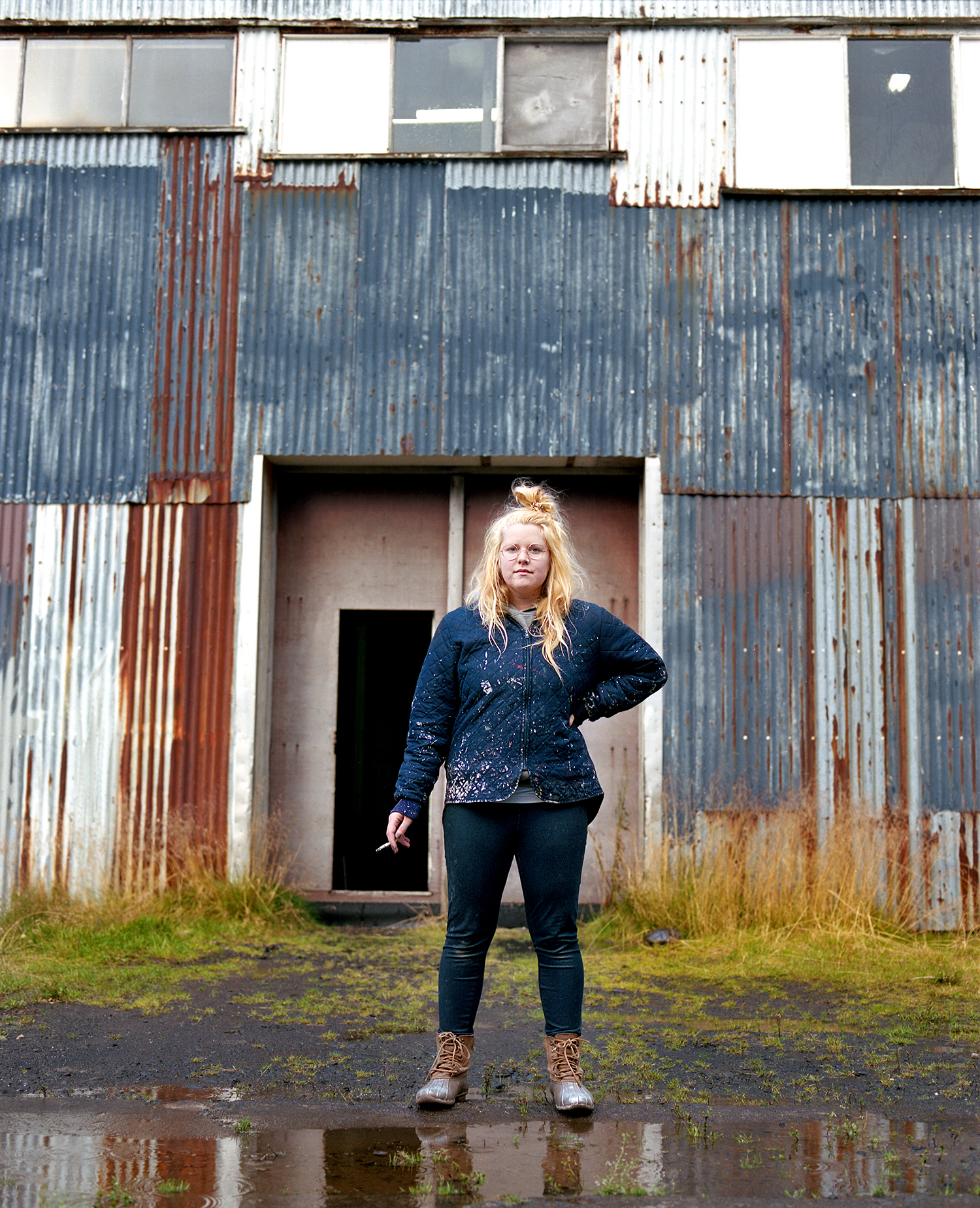  Heidi outside the Fish Factory She is working towards creating an artist residency of her own on her family farm. She is also working towards obtaining a school bus to transform into a traveling residency. This residency would create pop up shows as