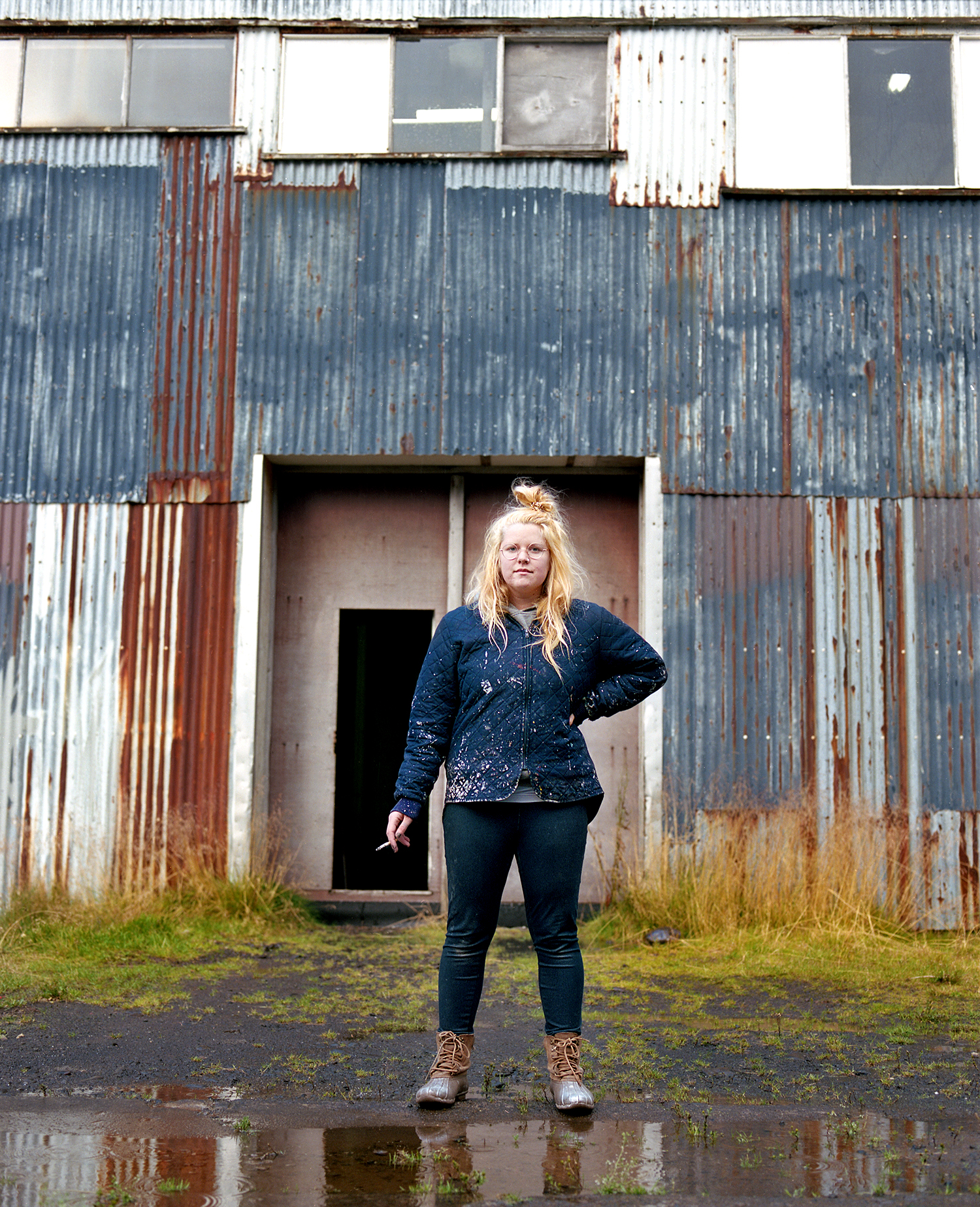 Heidi outside the Fish Factory She is working towards creating an artist residency of her own on her family farm. She is also working towards obtaining a school bus to transform into a traveling residency. This residency would create pop up shows as it travels the states. 