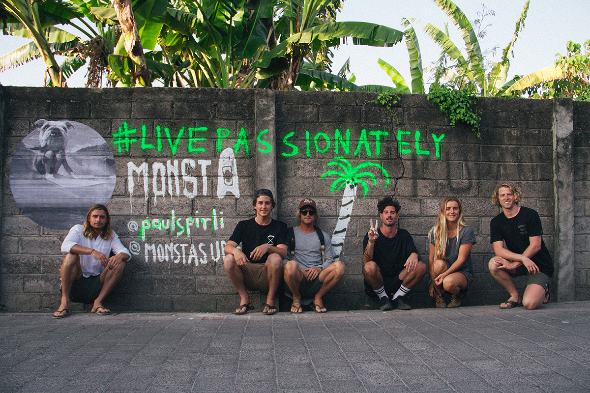 Some of the A team // My good buddy Paul Spirli splashed this artwork up on a wall in Canggu. Paid the owners 200,000 IDR... They were frothing!