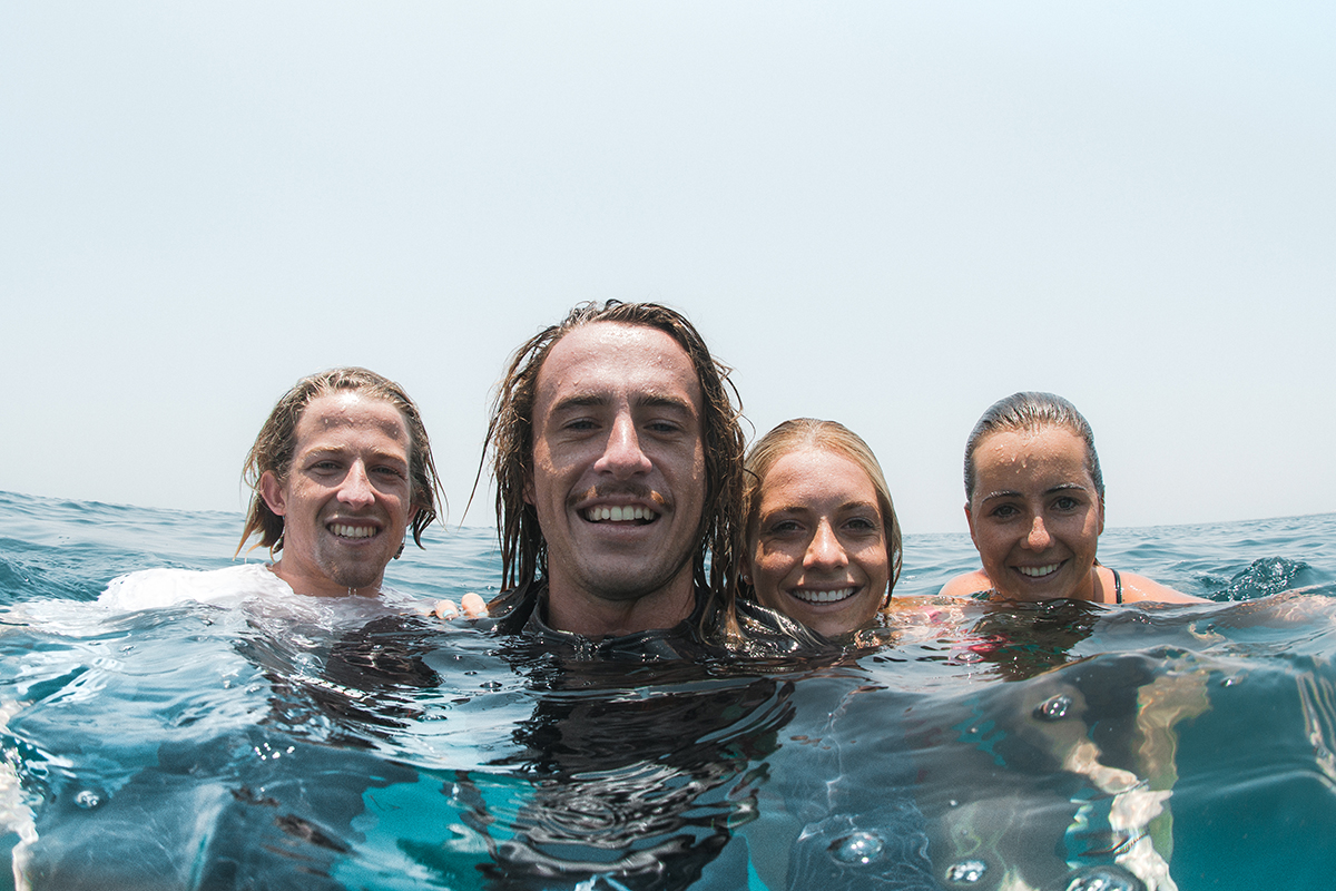 Tarnea, Brebsy, Hayden and myself // Relaxing in some dreamy waters