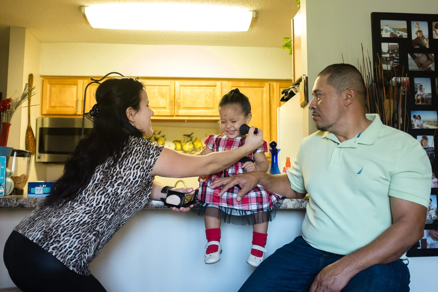 Hector wishes his children spoke Spanish, but they all speak English to each other and to him. His wife understands English but will always respond in Spanish.