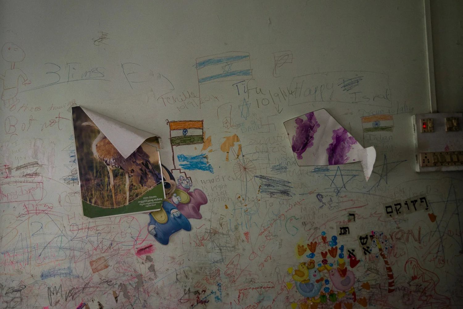 In Tifereth's room in Mumbai, her drawings of princesses mix with the Indian and Israeli flag.