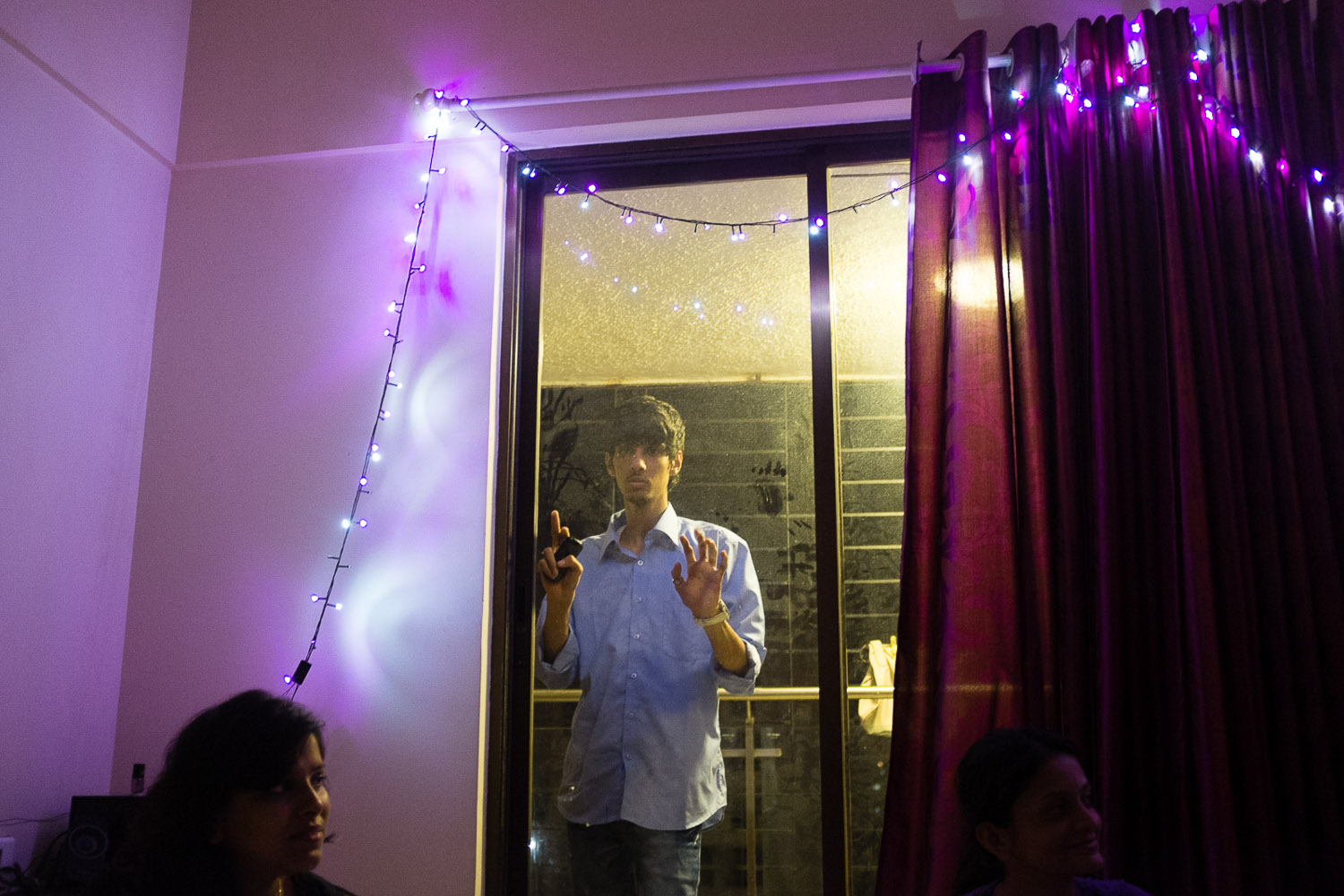  At Leya Elias' home in Mumbai, friends gather after the Sea Prayer services. Talk frequently revolves around who is leaving for Israel and why they should or should not go. 