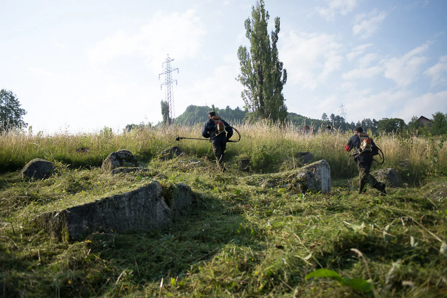 The Jewish Cemetery's grass is cut twice yearly. As burial was closed in 1965, the cemetery does not get many regular visitors.
