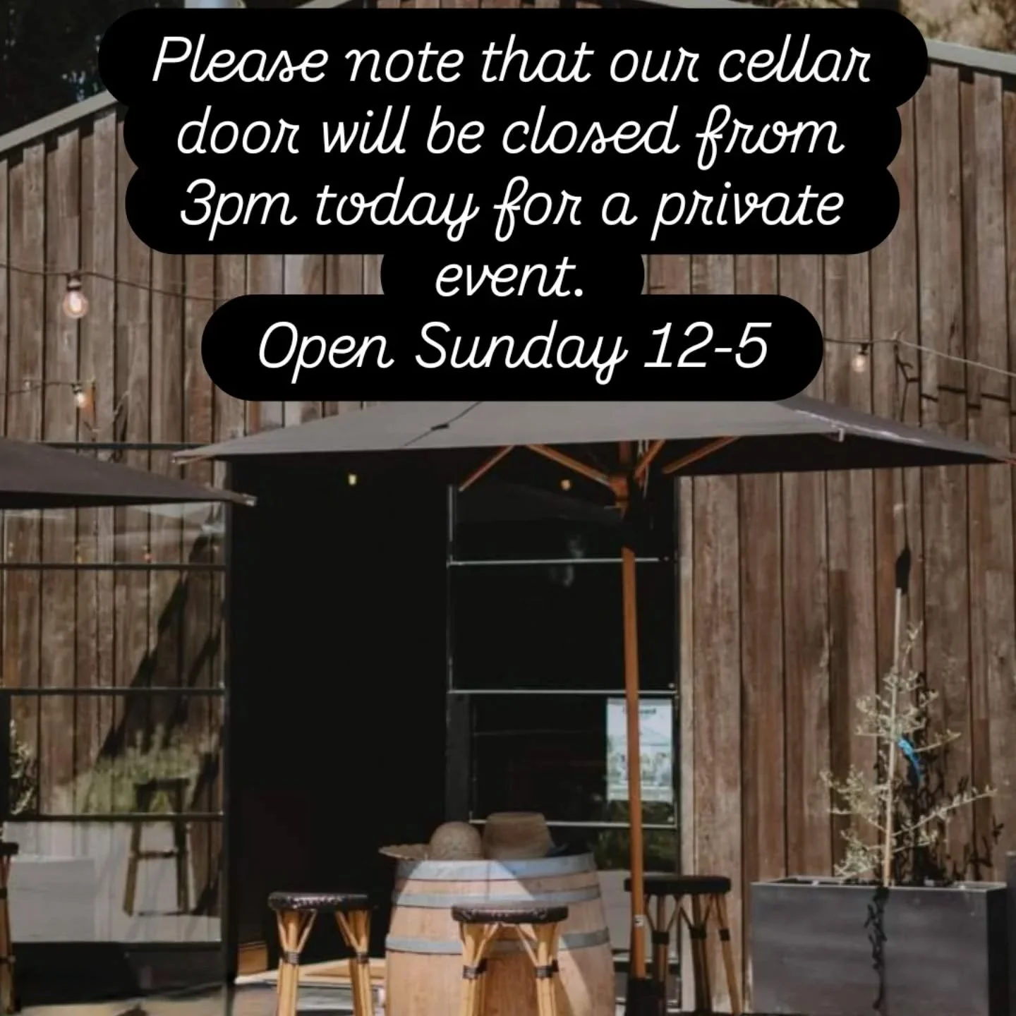 We're adjusting our hours today for a private event and will close at 3. Don't forget to visit us at the cellar door tomorrow between 12-5.
#weekendvibes #winery#daylesfordwineries #OneHourOutOfMelbourne #daytrip