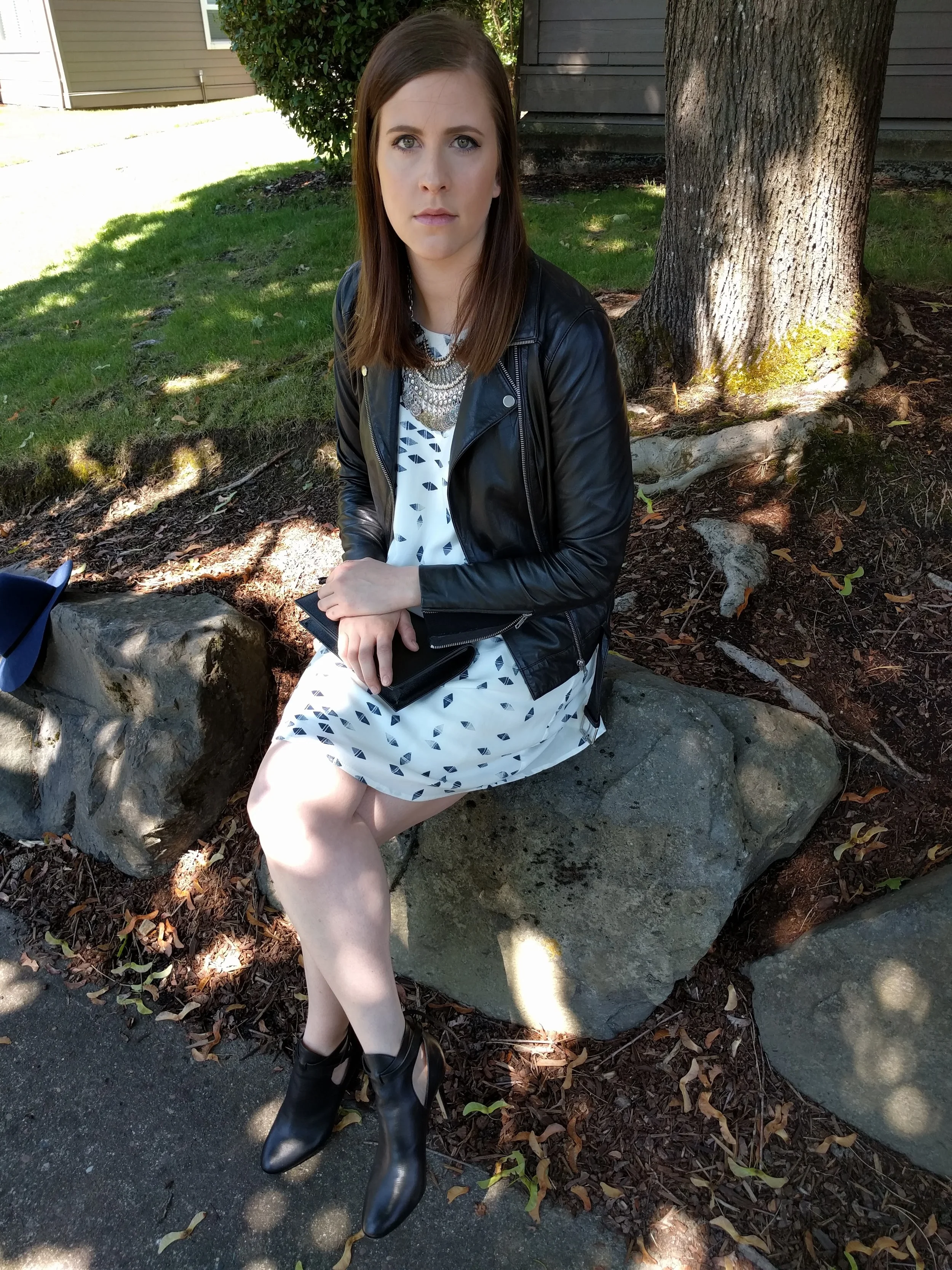 Obviously thrilled that my backdrop is an apartment complex. 