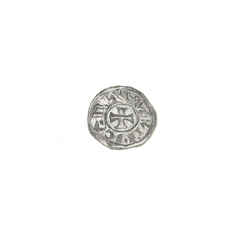 silver coin, ireland, 9th century AD