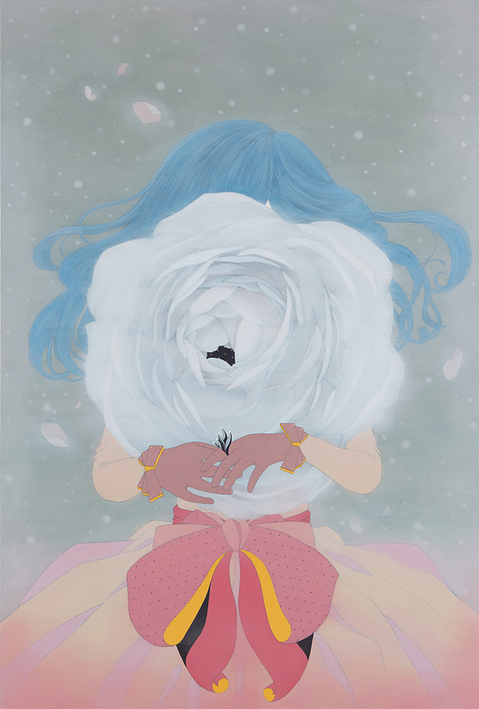 "Loving Florid" 194cm x 130cm, acrylic on canvas, swarovski crystals