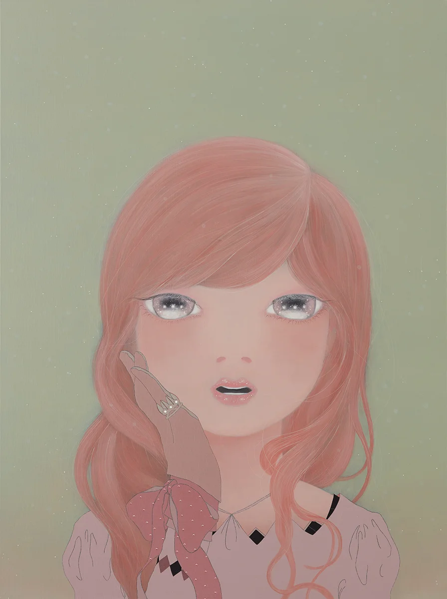 "The Charm of Me" 130cm x 97cm; acrylic on canvas, swarovski crystals
