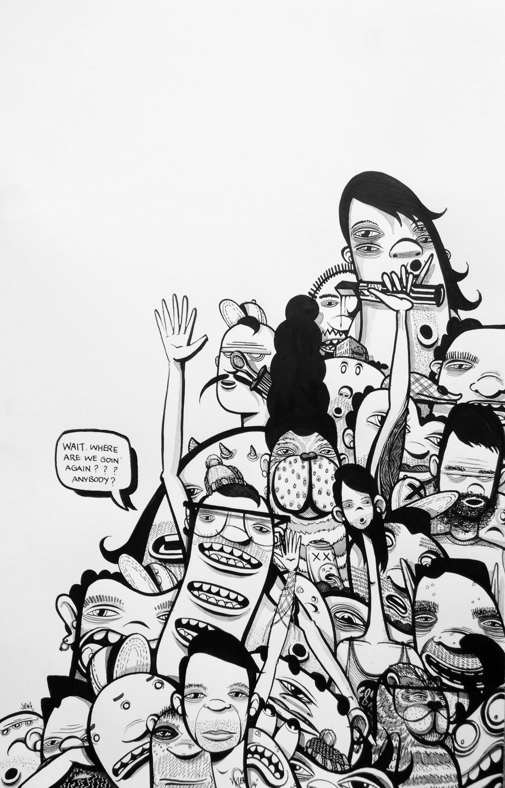 Face Mountain Again - 11"x17" - A