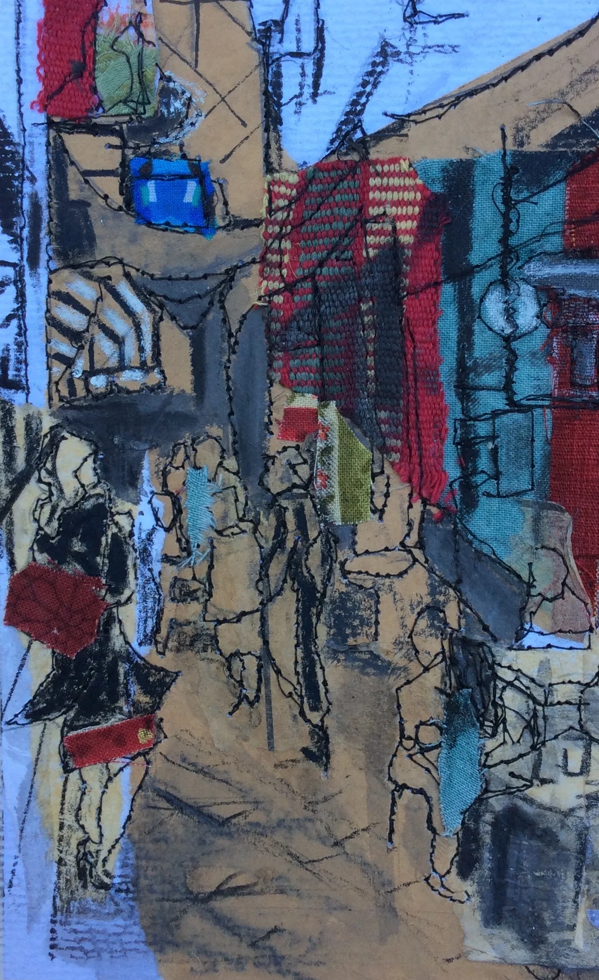 Juliet D Collins, Block Place Shoppers, Melbourne City Sketch, 2016