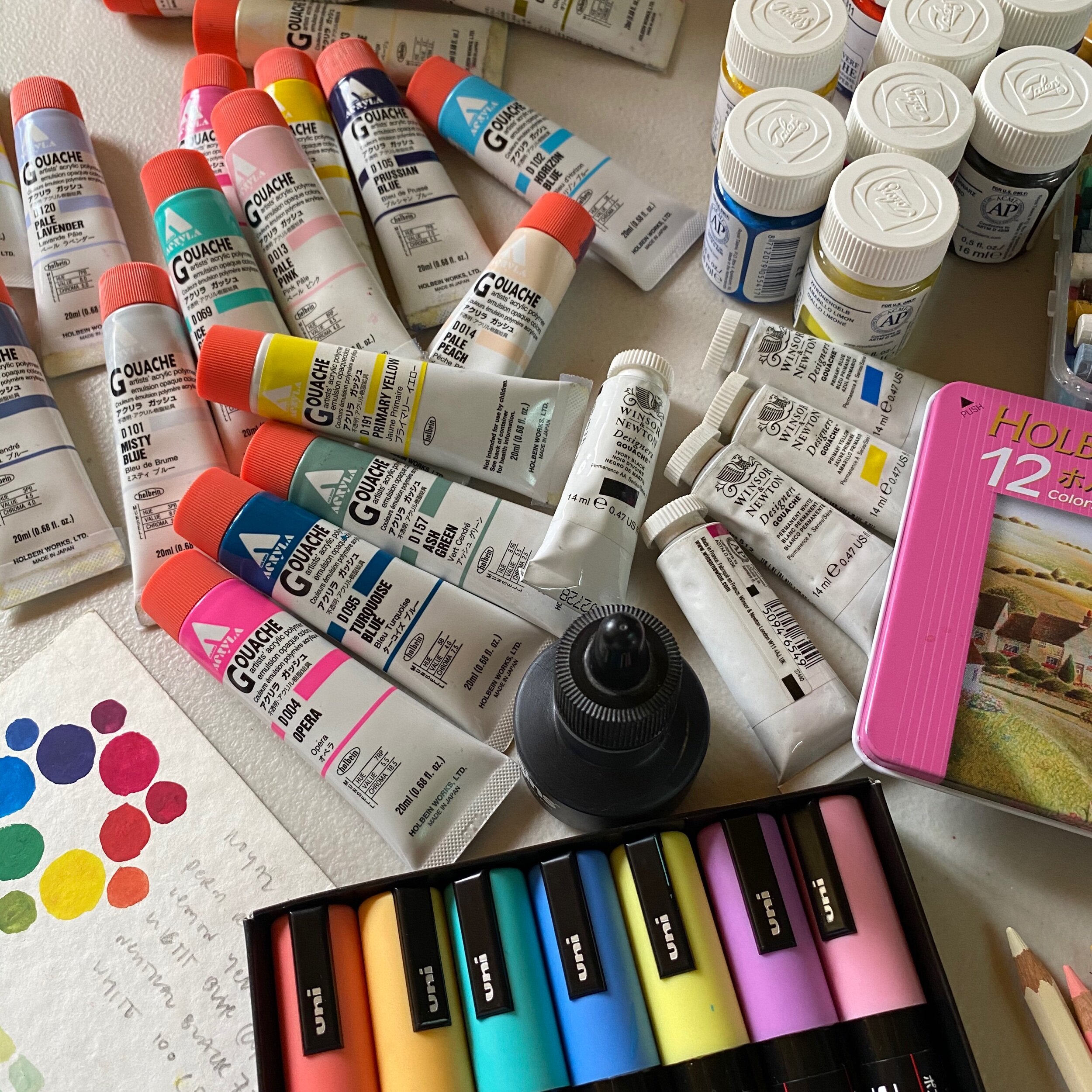 Trying Gouache for the first time  Holbien Artists Gouache Review