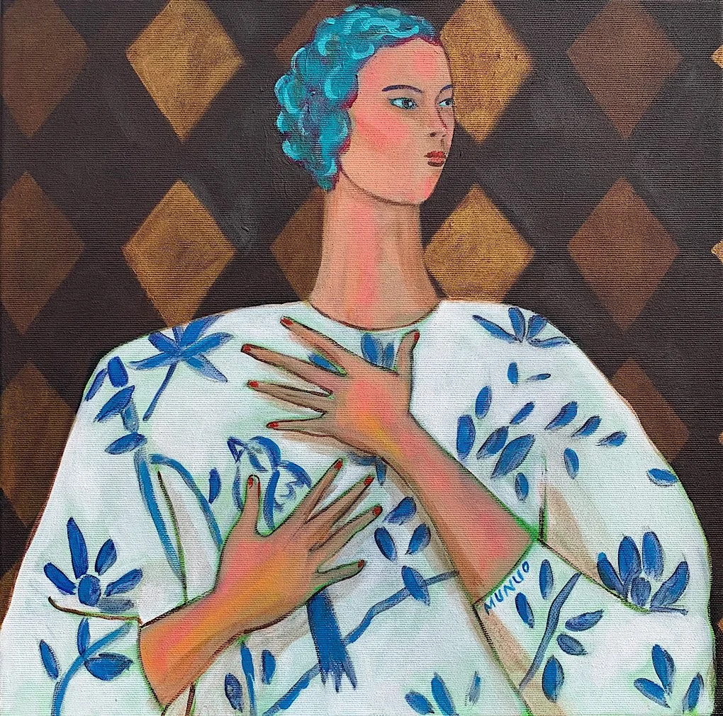 NAOMI MUNUO HERMIONE acrylic painting on canvas, 40 x 40 x 3 framed £1400 .jpg