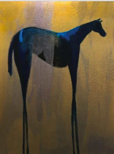 WALTER SALAS-HUMARA BLUE AND GOLD limited edition print A2 .jpg