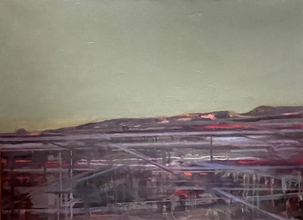 AIRFIELD MICHAEL BURLES oil on canvas 50x70x8 unframed.jpg