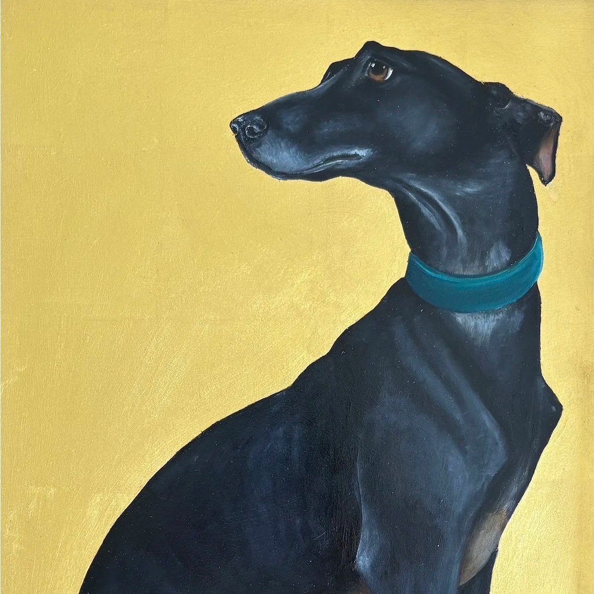 PATIENT+HOUND+BECKY+MUNTING+oil+and+gold+leaf+on+board+30+x+50cm+image+size+35+x+55cm+framed+in+black+tray+frame.jpg