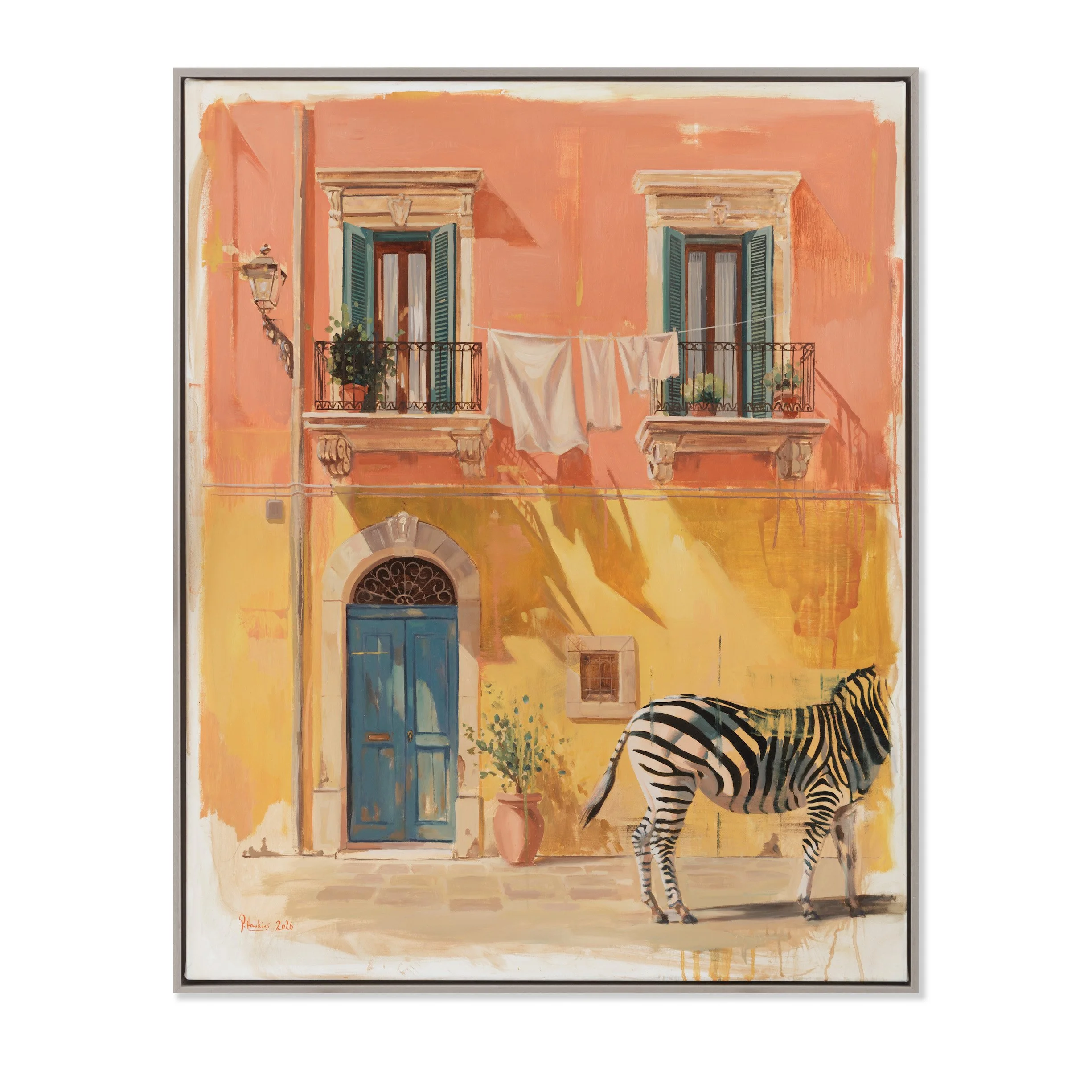 ZEBRA CROSSING PETE HAWKINS oil on canvas 100 x 80 x 2 cm £3500.jpg