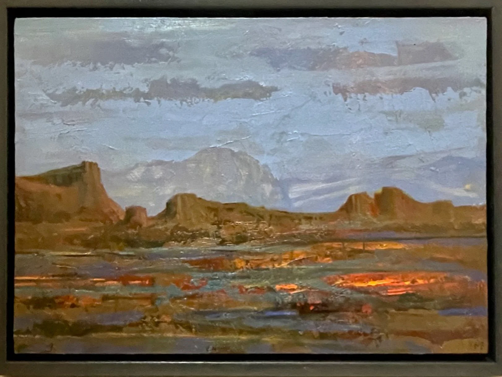 LANDSCAPE SOUTHERN SPAIN MICHAEL BURLES oil on board 33x47x6 framed.jpg