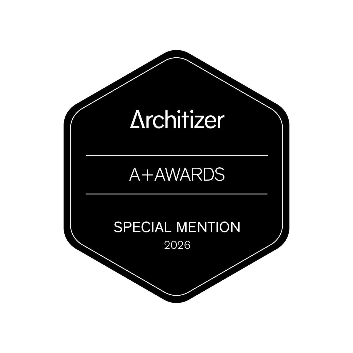 2026 Architizer A+ Special Mention Award, an International architectural design award recognizing design excellence