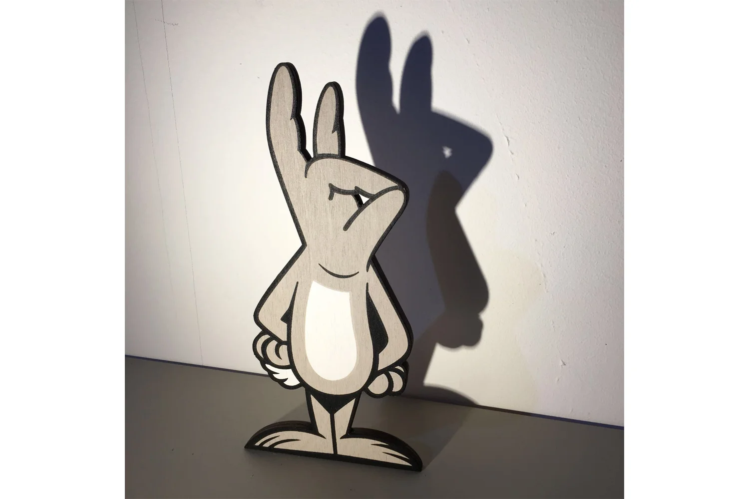 Client - DEAD GOOD EDITIONS. Three colour screen printed shadow cut out onto laser cut birch ply. Available to buy here .