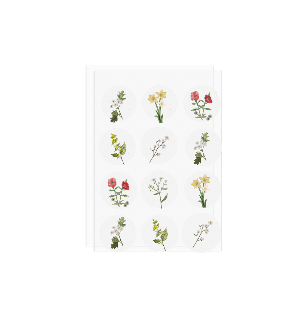 Botanical Sticker Set Wildflower And Fern Decals Artisan Stationery botanical-sticker-set-wildflower-and-fern-decals-artisan-stationery
