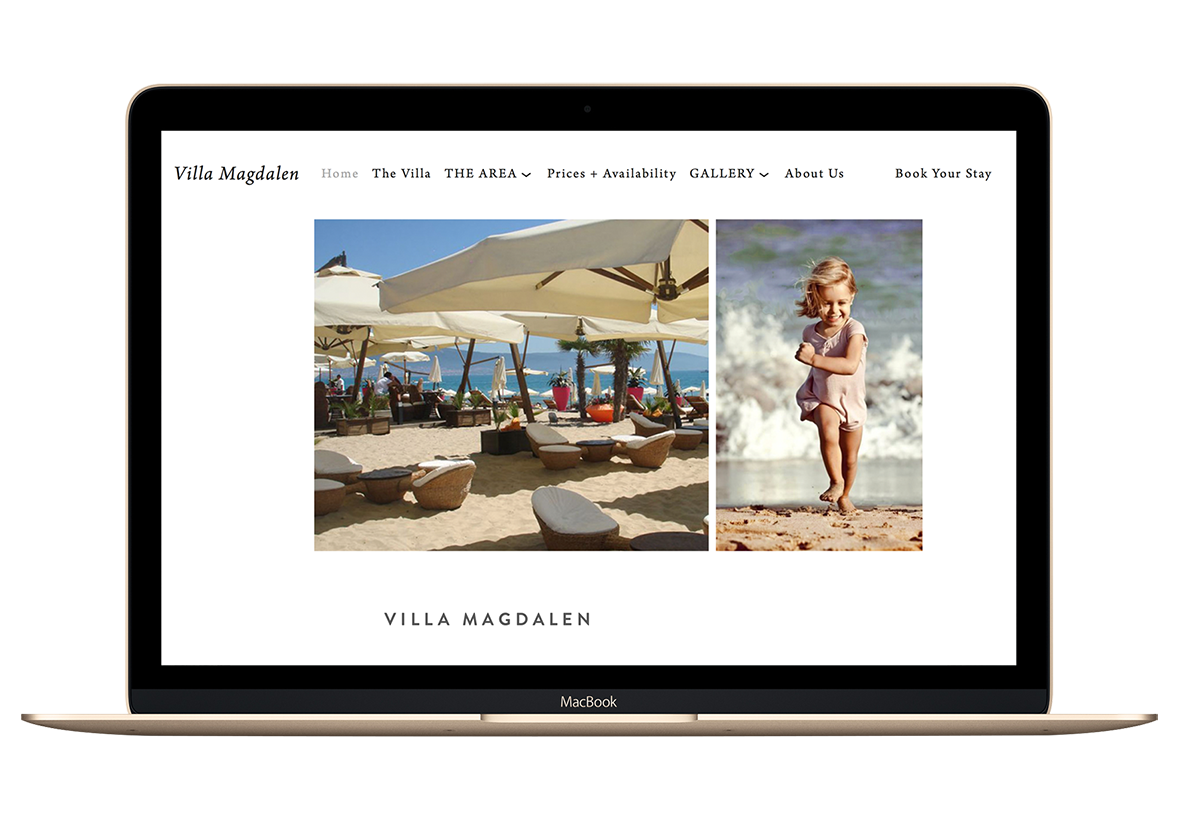 Website design for a Holiday Villa