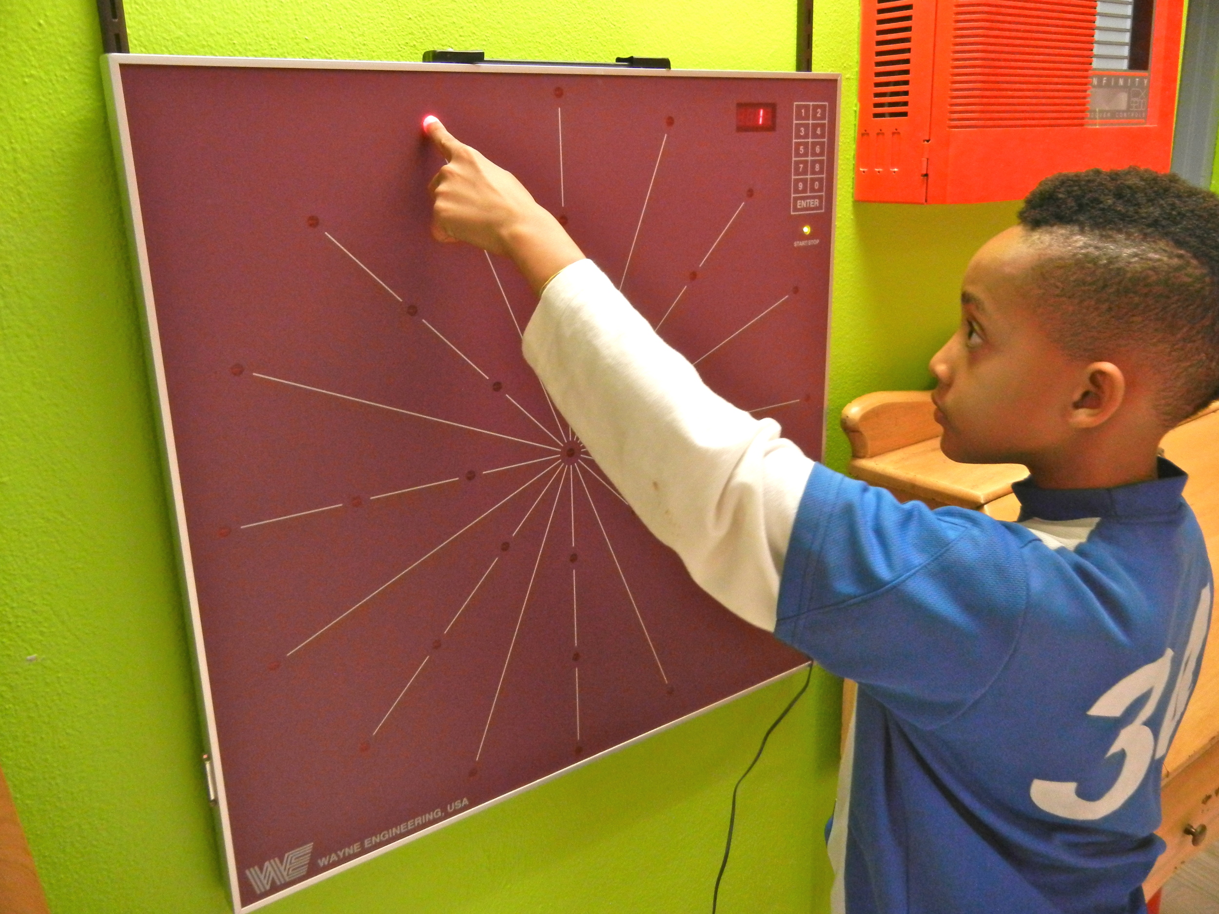  BSMART's Saccadic Fixator, also known as the "circle of lights" is used as a part of vision therapy around the world.
