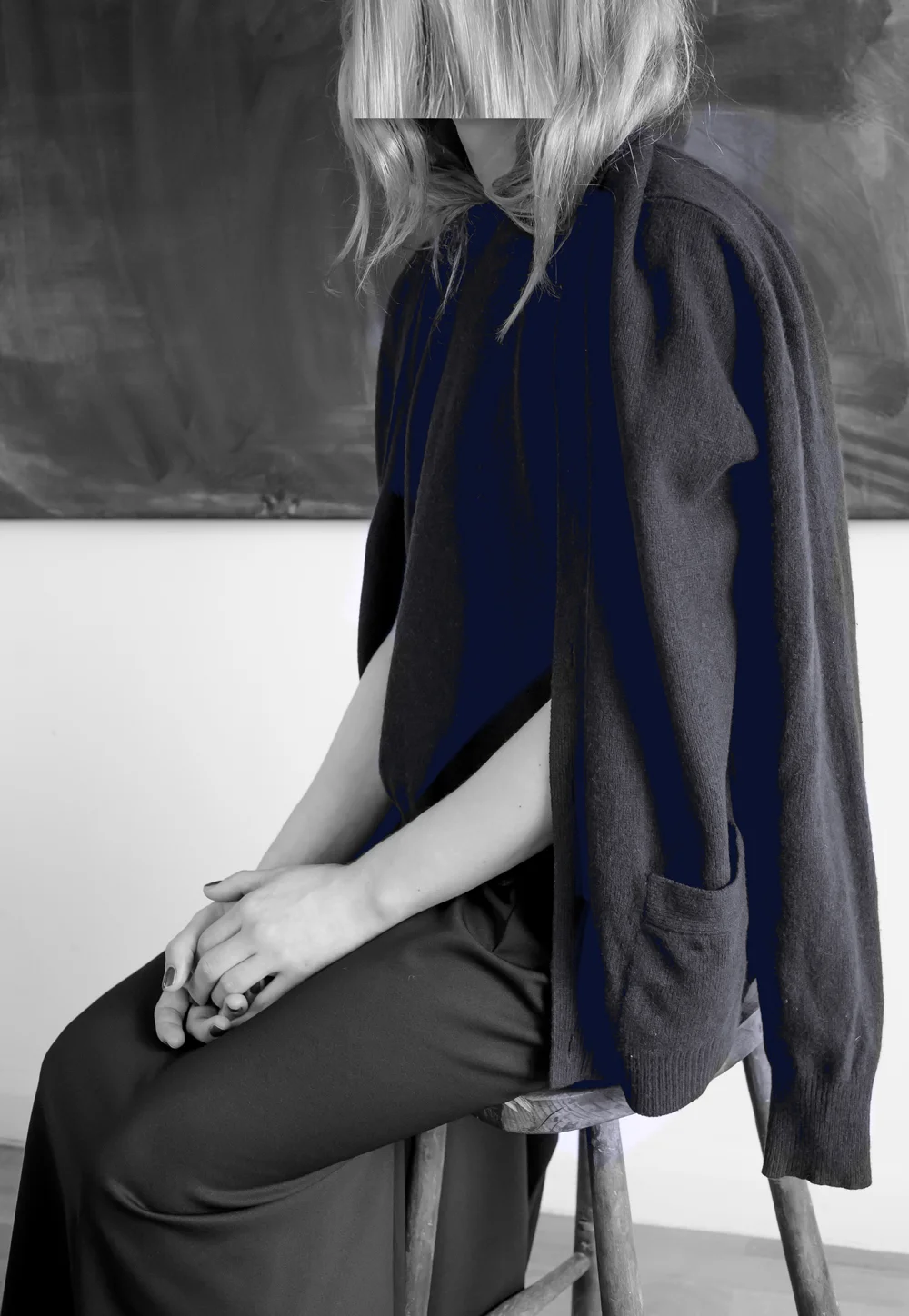 DRESS label Crisis Collection 2017 Look book Navy Blue Reconfigured Knitwear Inbuilt TwinsetDress-Ltd