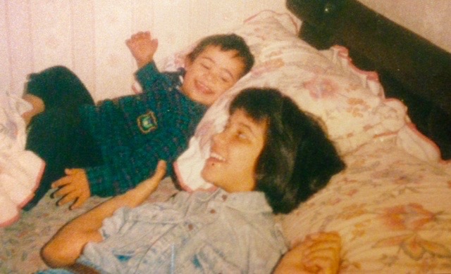 Christopher and me hanging out.